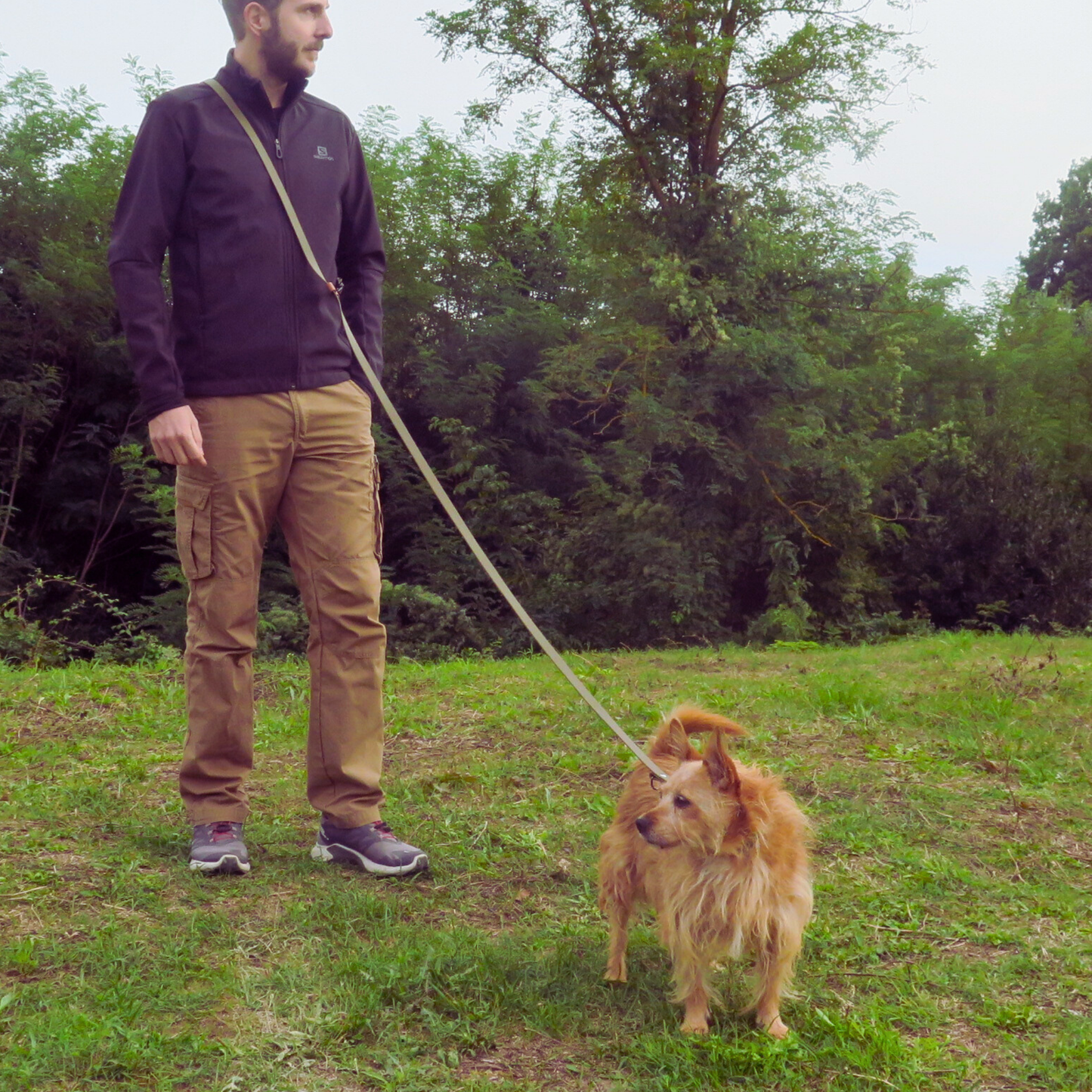 Biothane® multifunctional sport leash - Olive Green