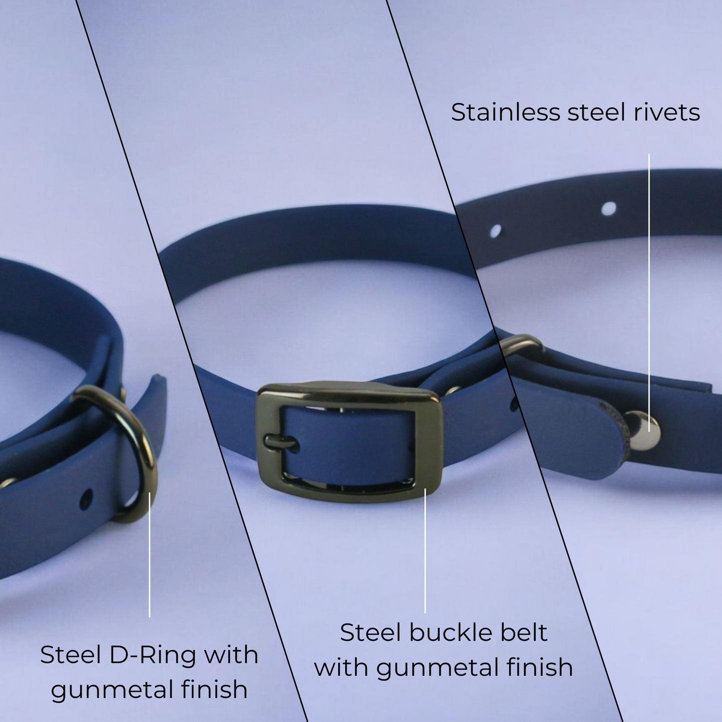 Collari in Biothane® con fibbia - Blu Navy