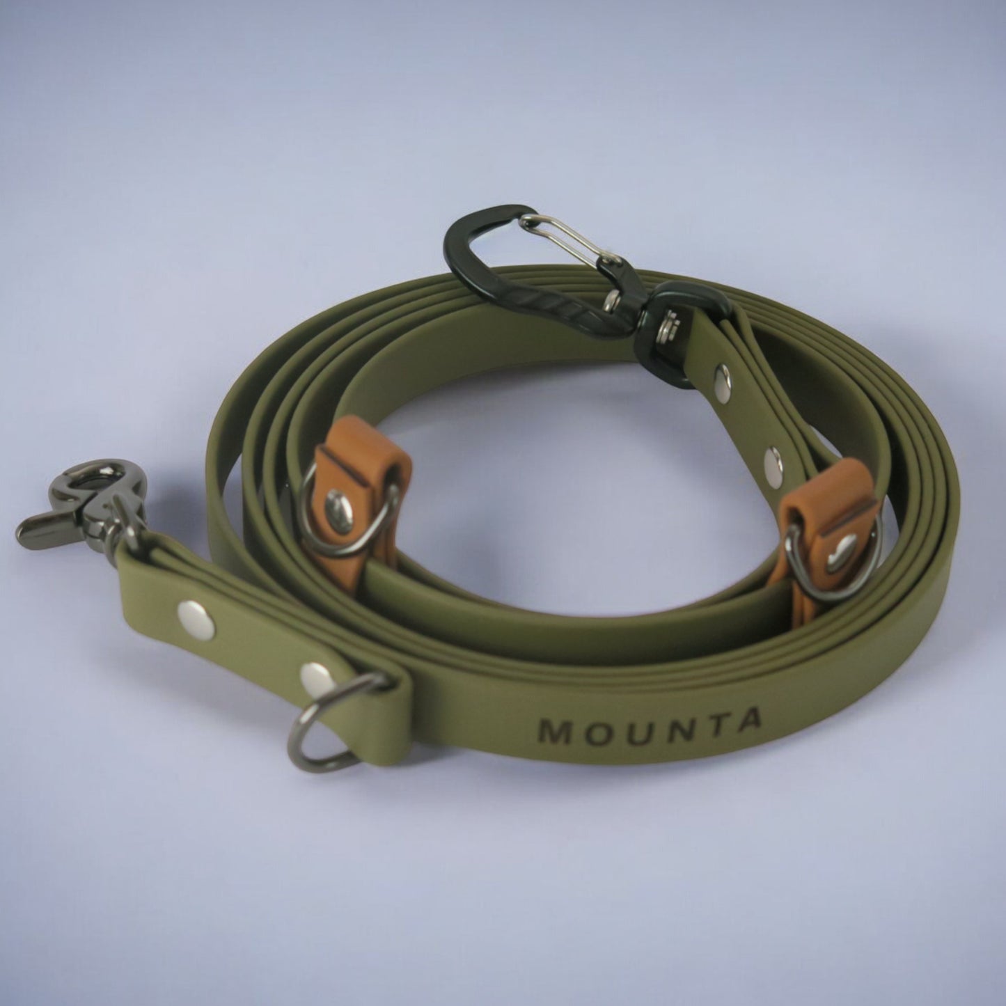 Biothane® multifunctional sport leash - Olive Green