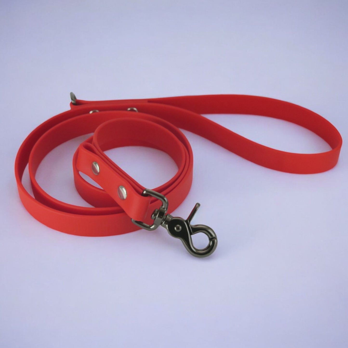 Guinzaglio a sgancio rapido in Biothane® - Rosso